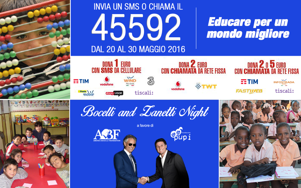Bocelli And Zanetti Night - sms solidale